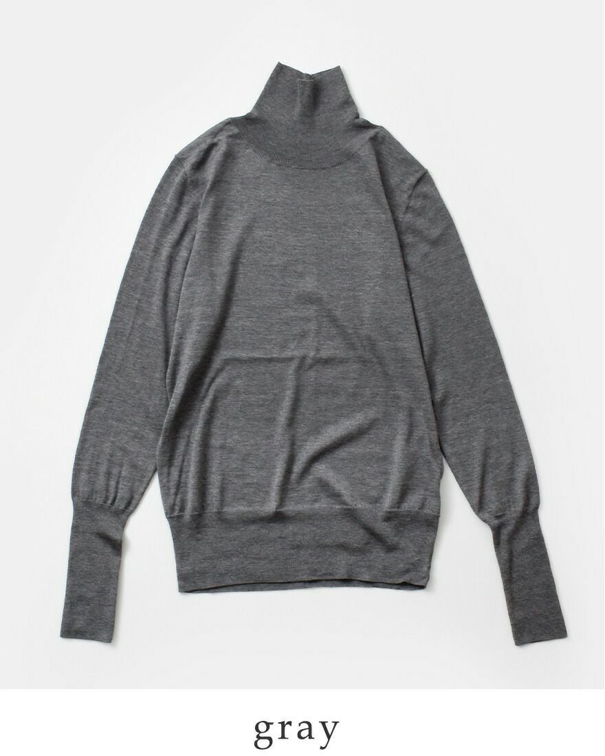 Shinzone シンゾーン コットン シルク ハイネック ニット プルオーバー