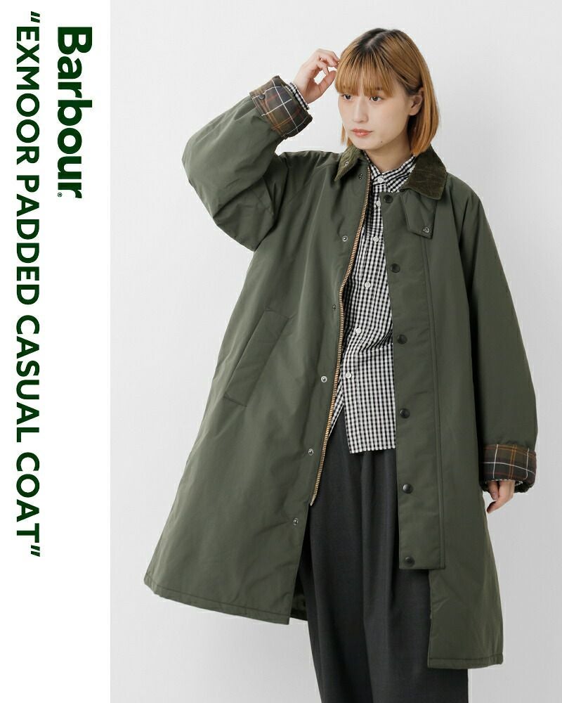 Barbour ダウンロングコート　バブアー　オリーブ　10 Barbour（バブアー） エクスモア パデッド コート / メンズ アウター
