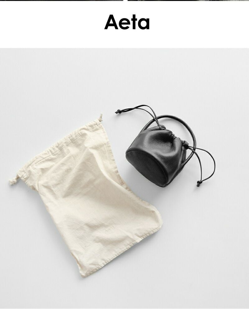 Aeta アエタ ディアレザー ハンドル ポーチ ミニ “DEER” da109-kk ユニ