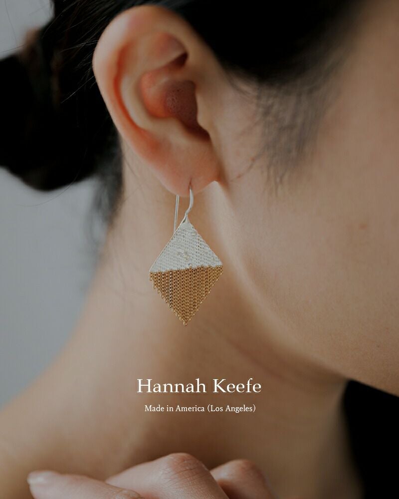 ピアス f-ykha クーポン対象】Hannah Keefe ハンナ キーフ 真鍮 チェーン シルバー