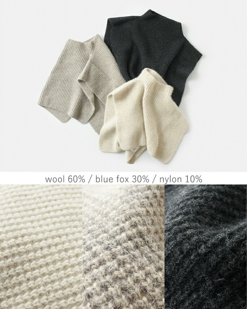 evam eva エヴァムエヴァ ウール フォックス スヌード e243g203-mn