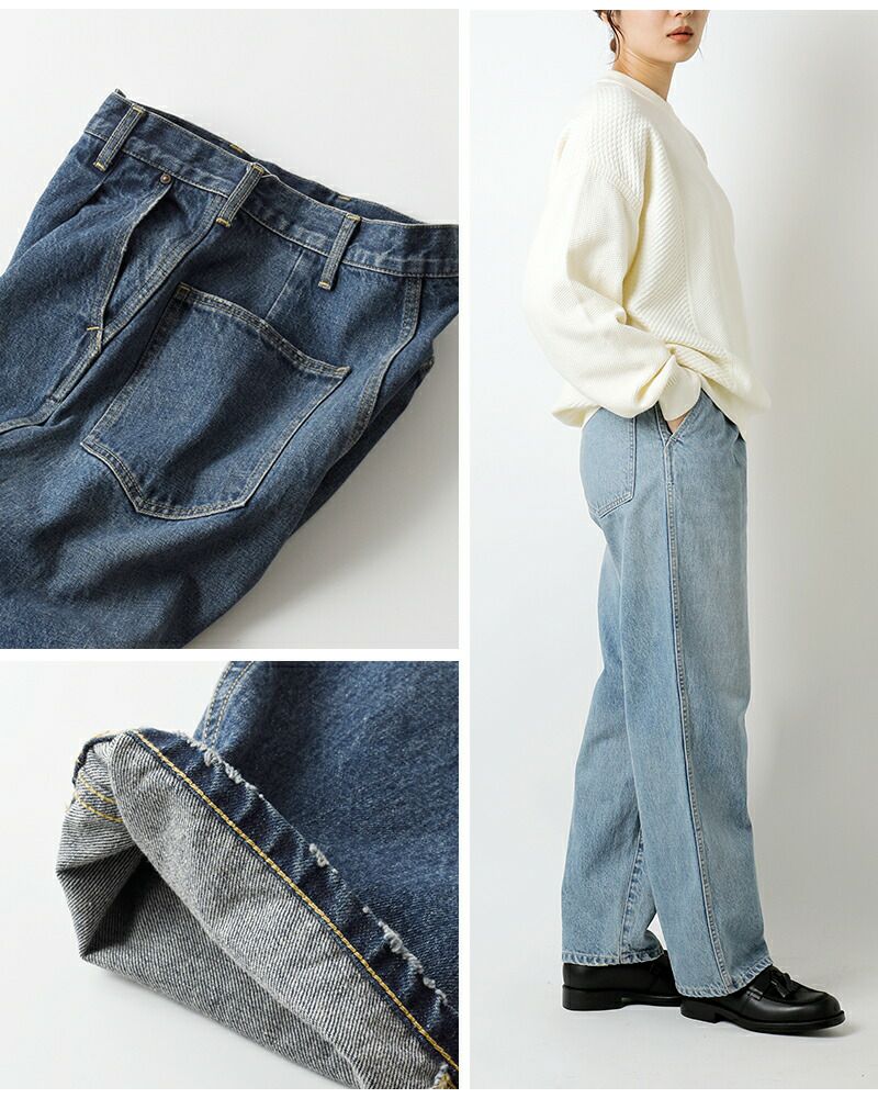 40%OFF】Johnbull ジョンブル デニム タック マム パンツ jl251p02-yo
