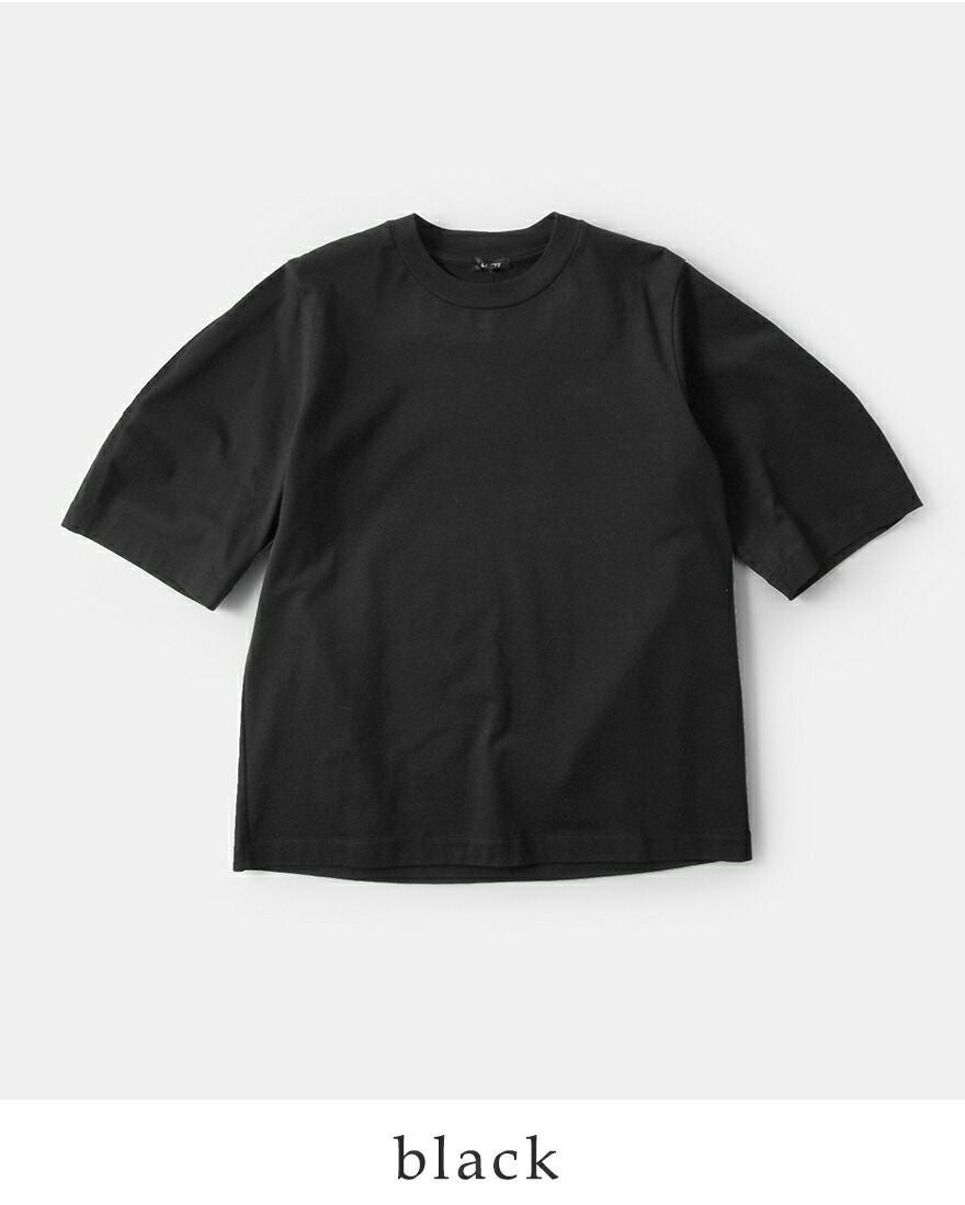 LOEFF ロエフ オーガニックコットン 天竺 クレセント スリーブ プル