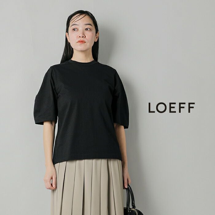 LOEFF ロエフ オーガニックコットン 天竺 クレセント スリーブ プル
