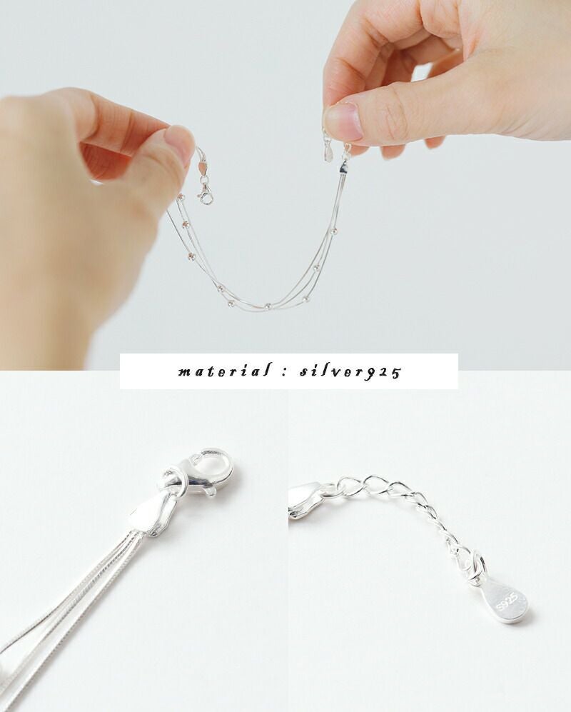 aura オーラ シルバー925 トリプルドット スネーク ブレスレット