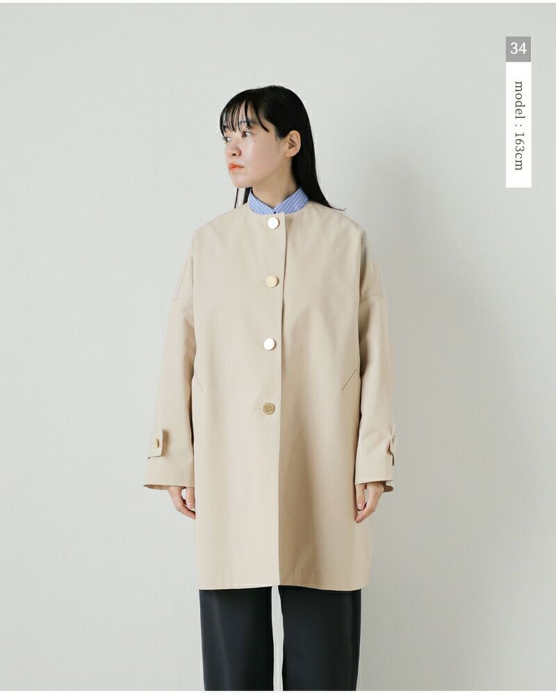 IENA トラディショナルウェザーウェア マールトン　ノーカラーコート 34 Traditional Weatherwear トラディショナルウェザーウェア TCウェザー