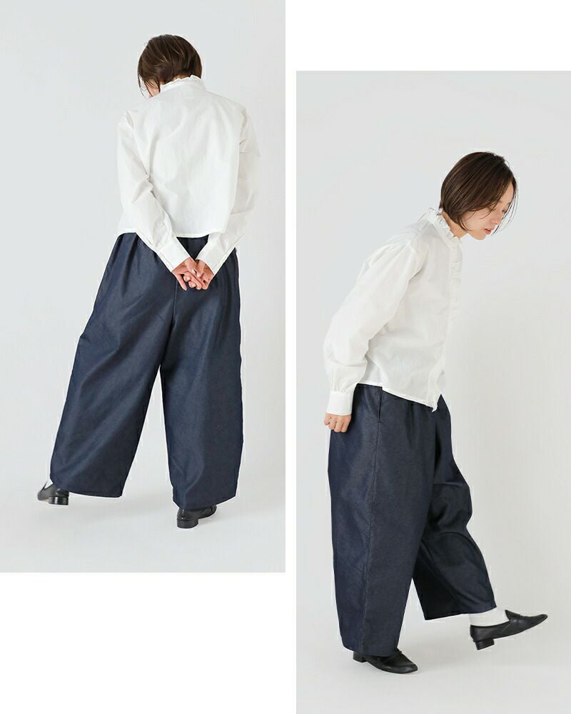 g グラム コットン チムニー デニム ワイド パンツ g-588-mn