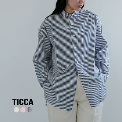 TICCA ティッカ コットン スクエア ビッグ シャツ uni tbfs-012 