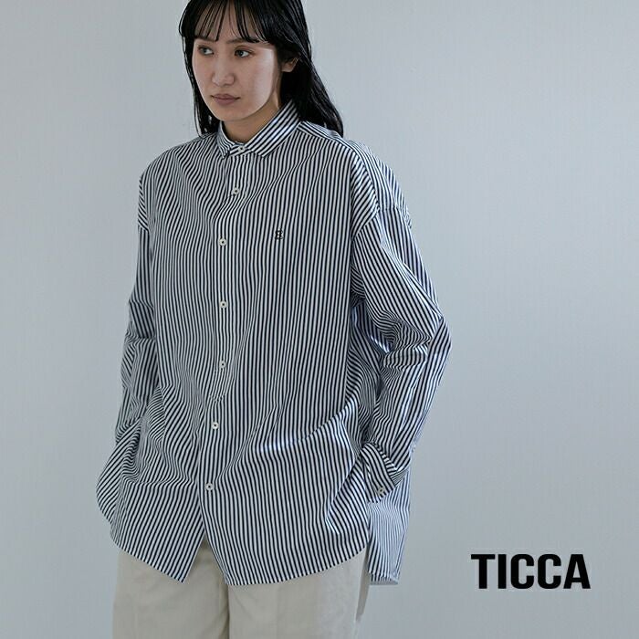 TICCA ティッカ コットン スクエア ビッグ シャツ uni tbfs-012