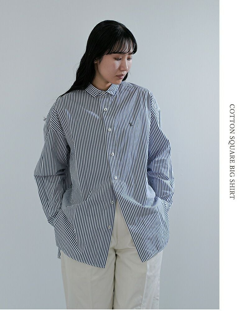 TICCA ティッカ コットン スクエア ビッグ シャツ uni tbfs-012