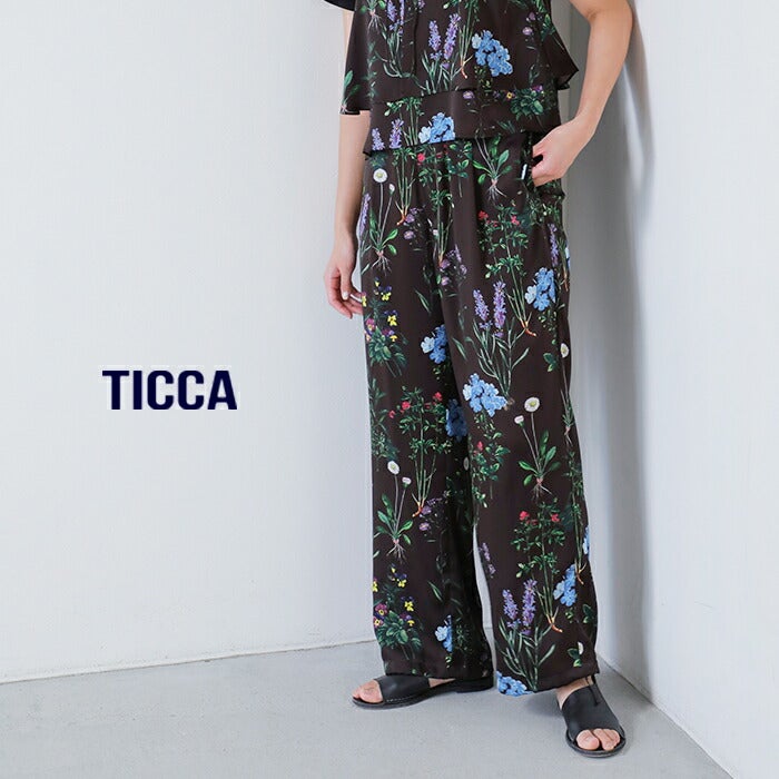 TICCA ティッカ フラワー プリント パンツ tbfs-422 レディース 2026ss