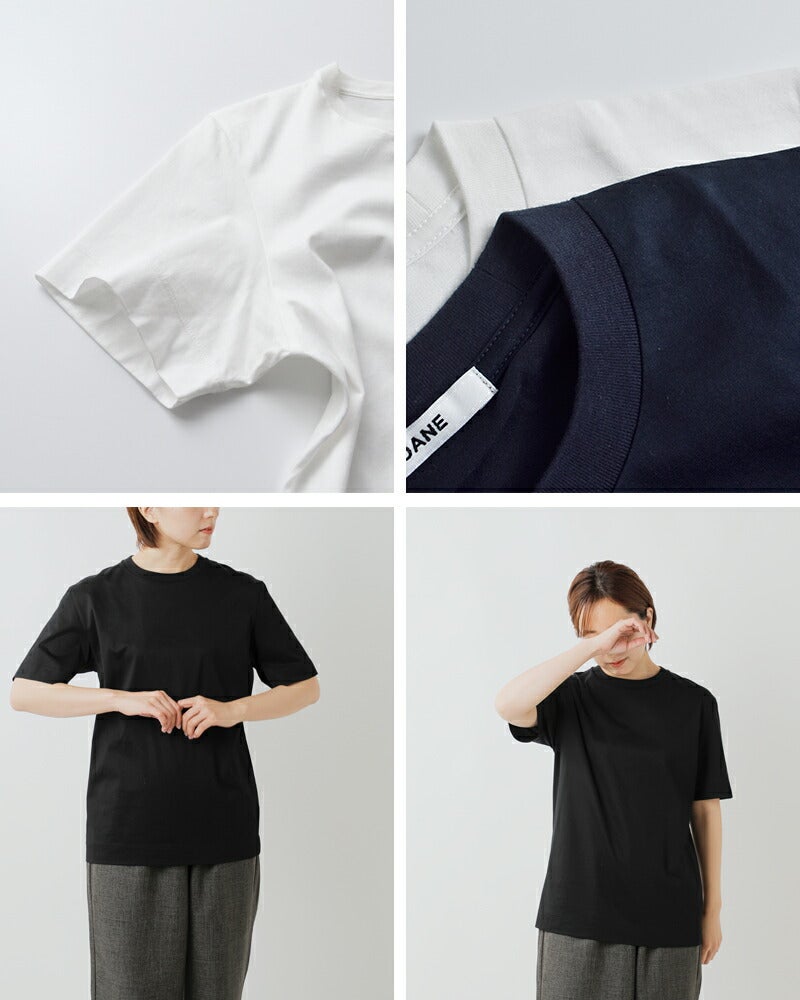 SLOANE スローン Tシャツ ブラック サイズ:1(S) | 60/2 コットン天竺 UV Tシャツ / プルオーバー クルーネック 半袖 ボーダー ストレッチ コットン ウォッシャブル  | トップス カットソー 半袖【レディース】【中古】 SLOANE（スローン） tシャツ / コットン天竺 Tシャツ レディース