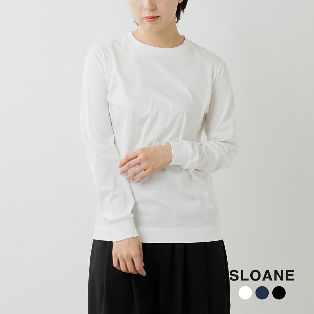 SLOANE スローン 60/2 コットン 天竺 UV 長袖 Tシャツ sl4s-t165