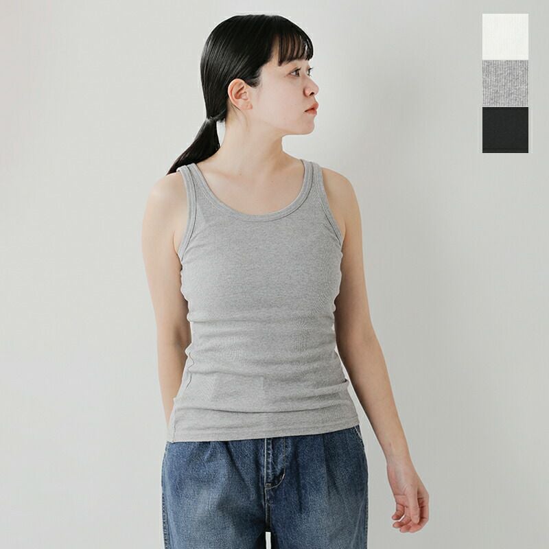 【新品】BORDERS at BALCONY リブタンクトップ　38 BASIC RIB TANK BA2211ー2D－06 | BORDERS at
