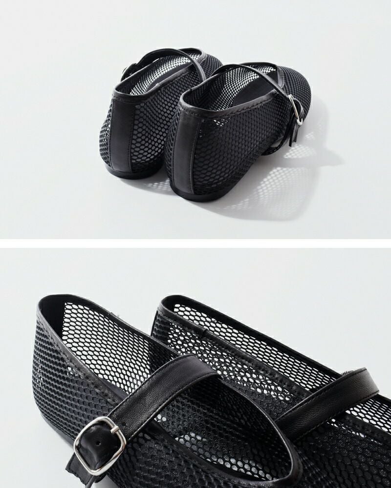 REMME レメ ストラップ メッシュ フラット シューズ zh-25s042