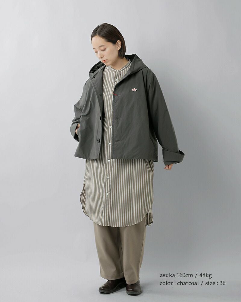 DANTON フード付きジャケット Sサイズ グレー ◇DANTON(ダントン) HOODED SHORT JACKET フーデッドショート