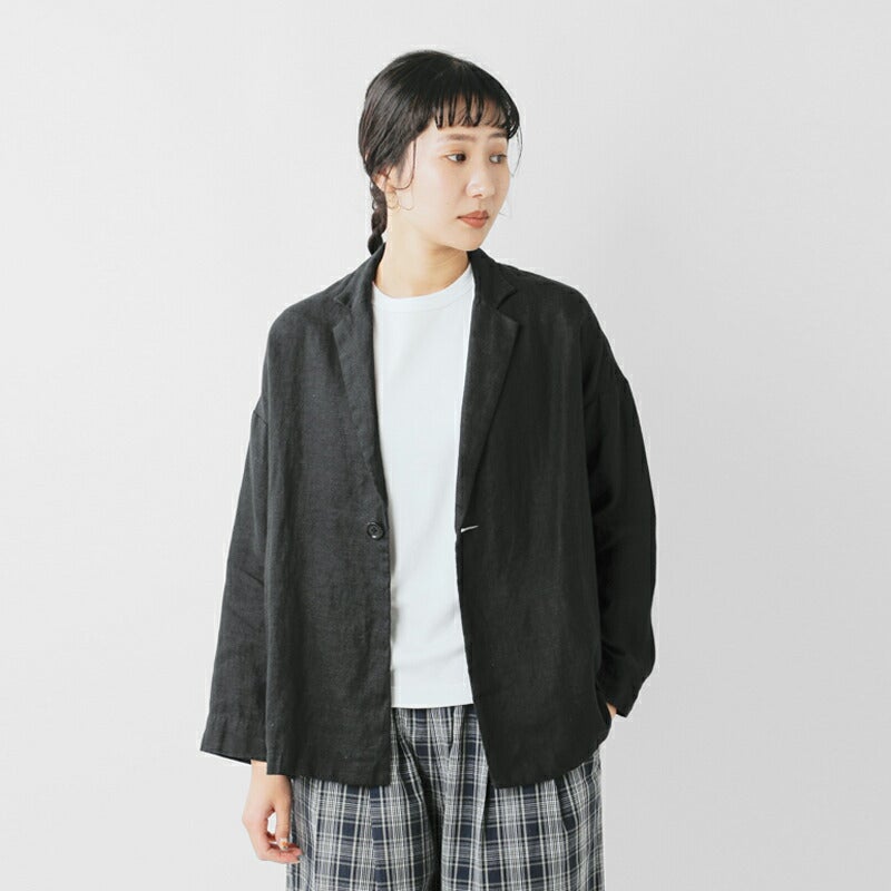 日本製 TRAVIL MANUEL ショートコート TRAVAIL MANUEL トラバイユマニュアル フレンチリネン ツイル ラ