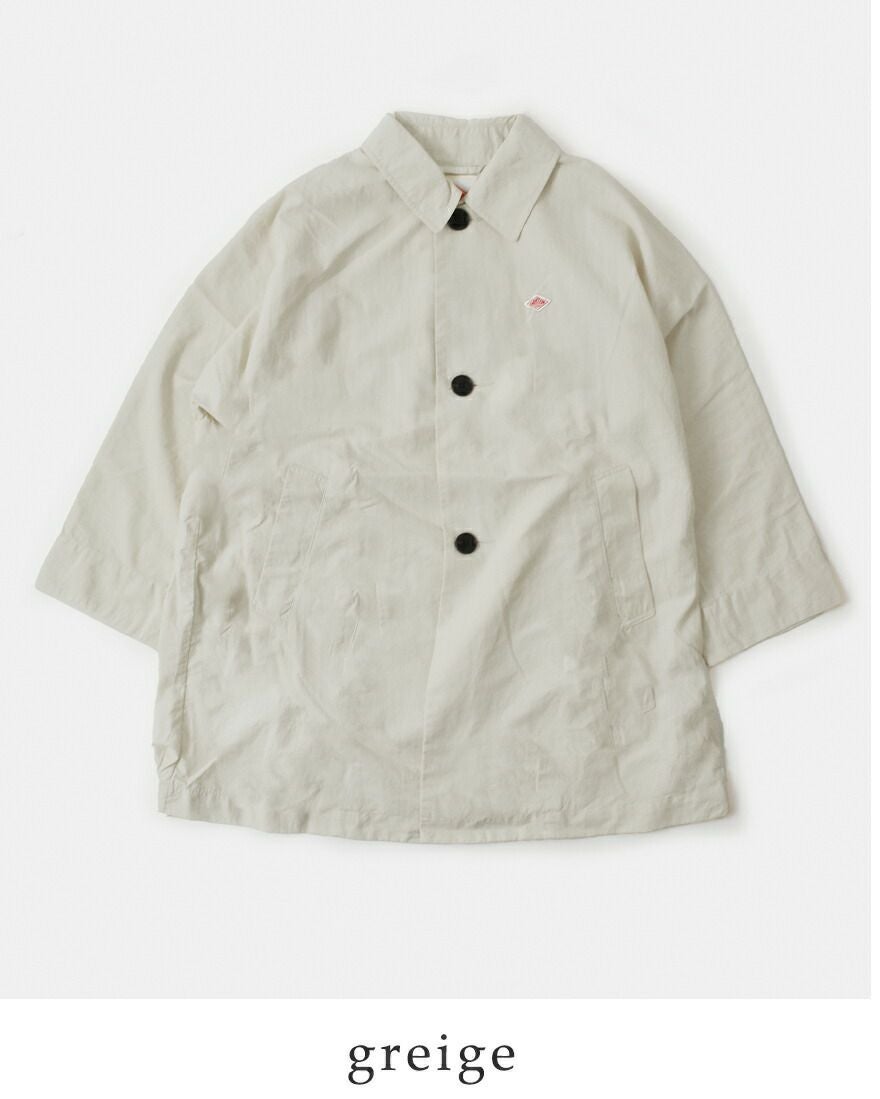 新品❗️DANTON ダントン ナイロンオックス ステンカラー コート34春色 Danton（ダントン） ステンカラーコート 34 ベージュ レディース