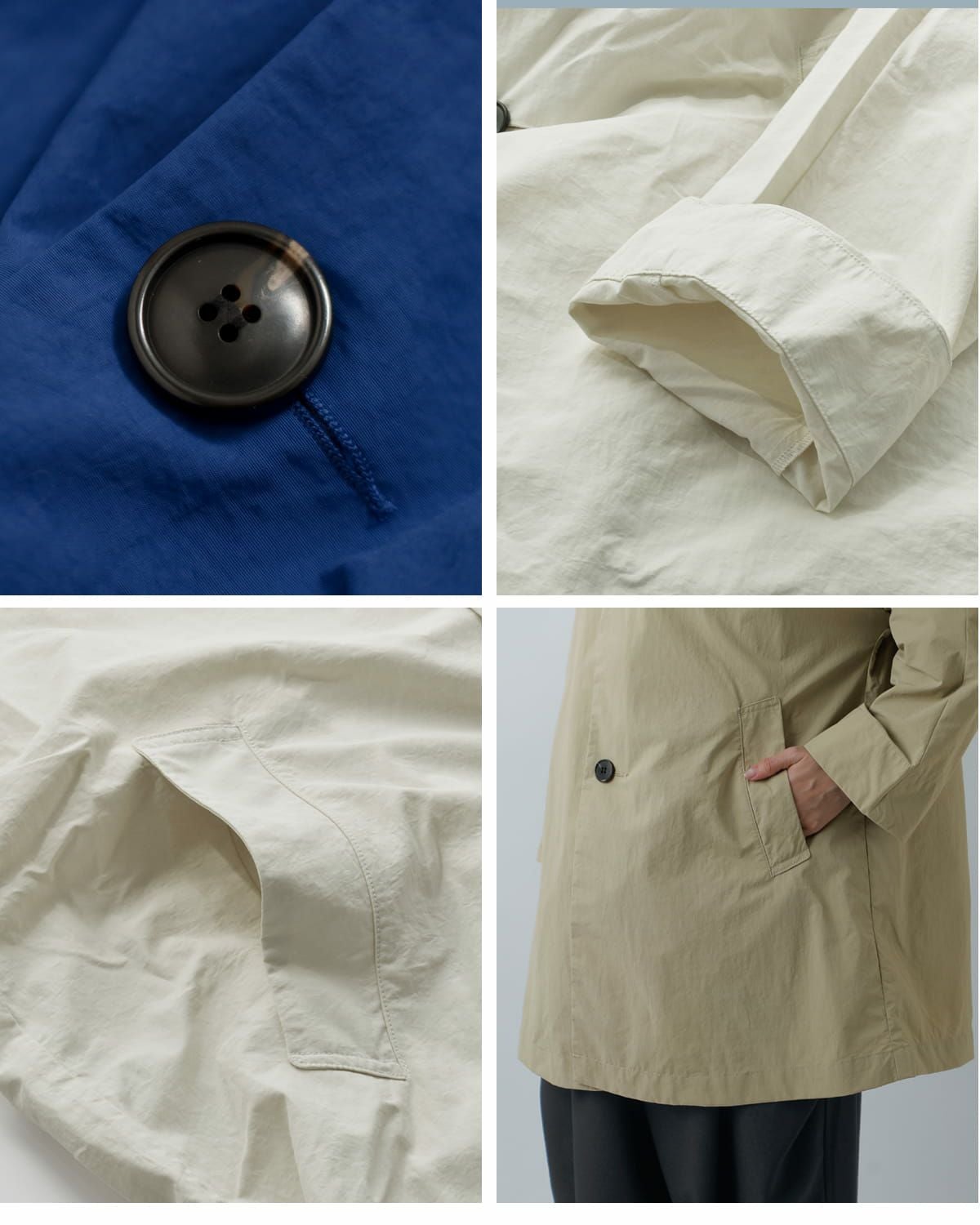 DANTON ダントン ナイロンオックス ドルマンスリーブ ステンカラー