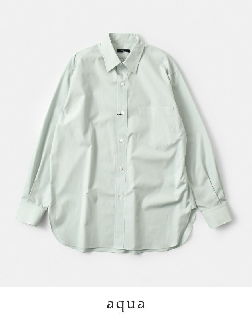 YLEVE イレーヴ コットン ブロード レギュラーカラー シャツ “COTTON