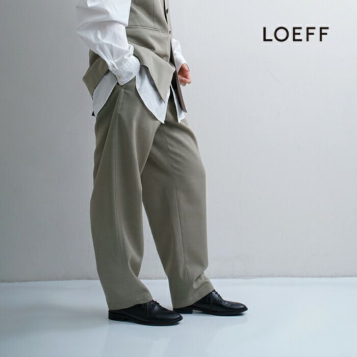 LOEFF ロエフ 高密度 ウール ギャバ ボンタン トラウザー パンツ 8814
