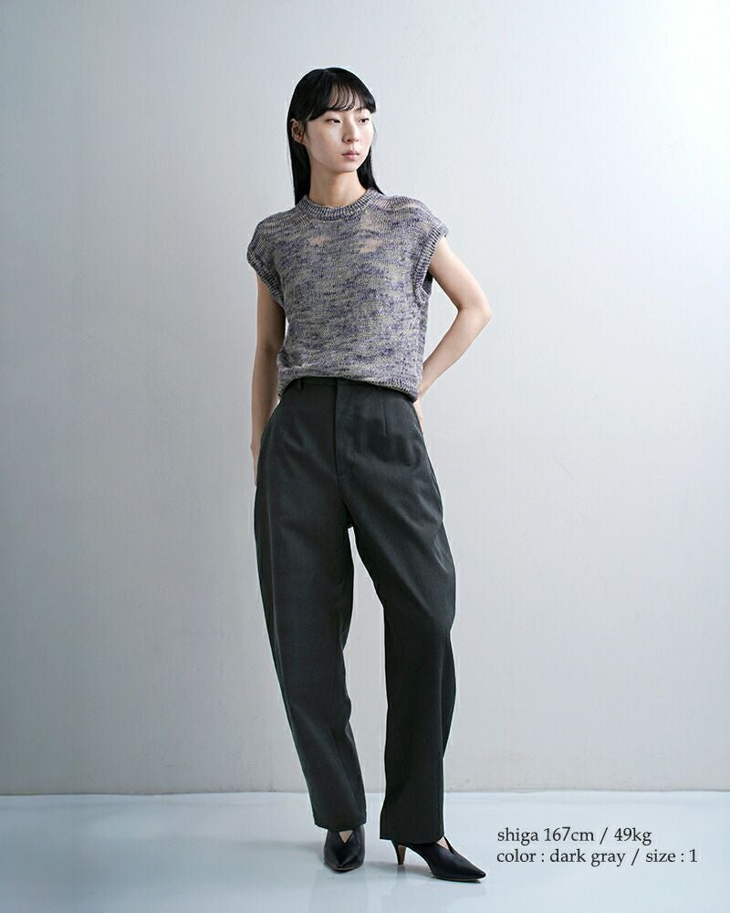 LOEFF ロエフ 高密度 ウール ギャバ ボンタン トラウザー パンツ 8814