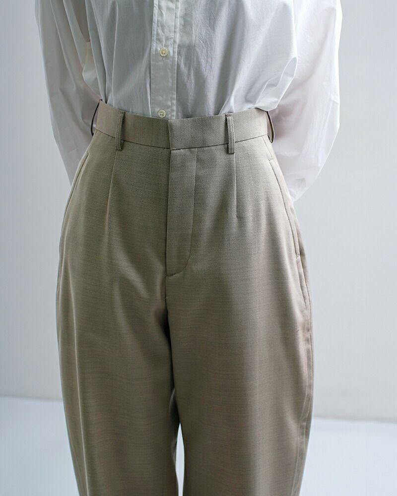 LOEFF ロエフ 高密度 ウール ギャバ ボンタン トラウザー パンツ 8814