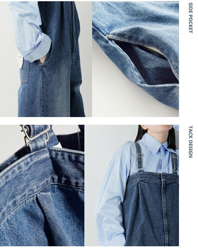 40%OFF】Johnbull ジョンブル コットン デニム タックベア サロペット