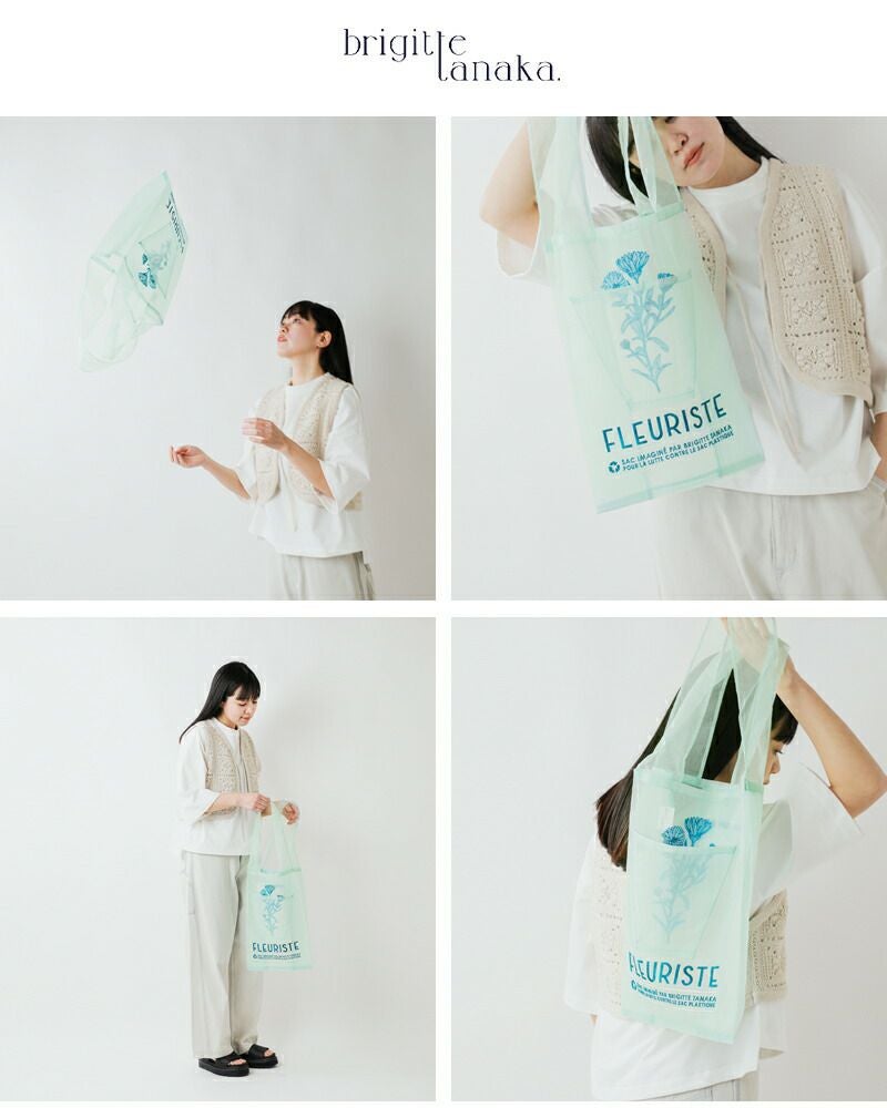 BRIGITTE TANAKA ブリジットタナカ 刺繍 トートバッグ “FLEURISTE” bt