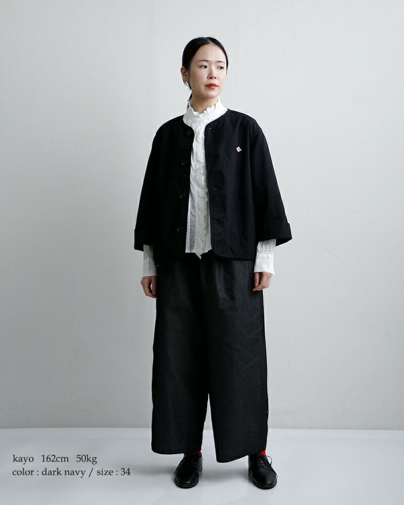 DANTON ダントン コットンリネン ウェザーワッシャー カラーレス