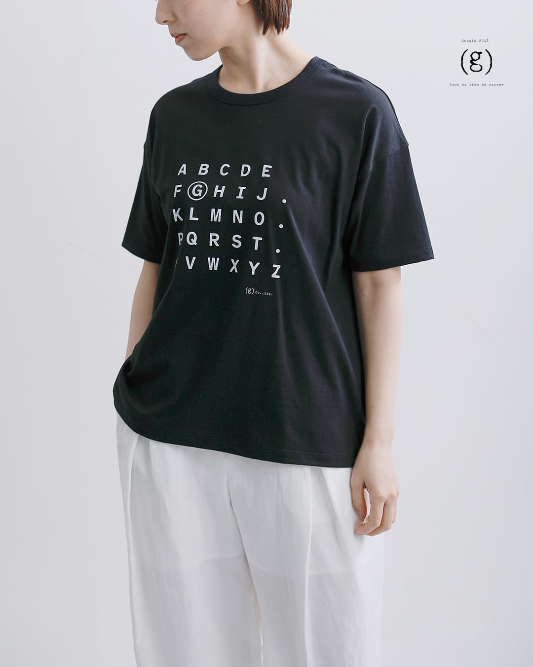 ◯●テンページ●◯ g グラム コットン 天竺 プリント Tシャツ “COMMENT / ALPHABET