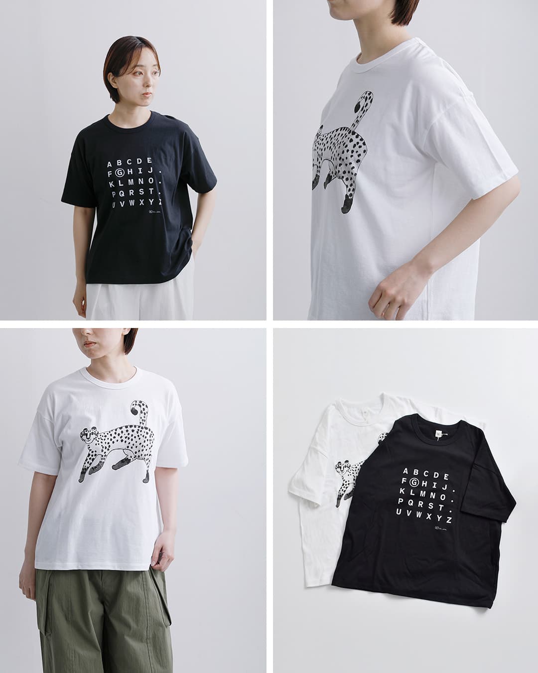 g グラム コットン 天竺 プリント Tシャツ “COMMENT / ALPHABET