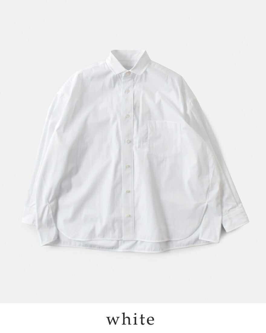 399S&amp;S別注今季2.5万ティッカ コットン100%スクエアビッグ白シャツF TICCA（ティッカ） スクエア ビッグシャツ 日本製 / レディース