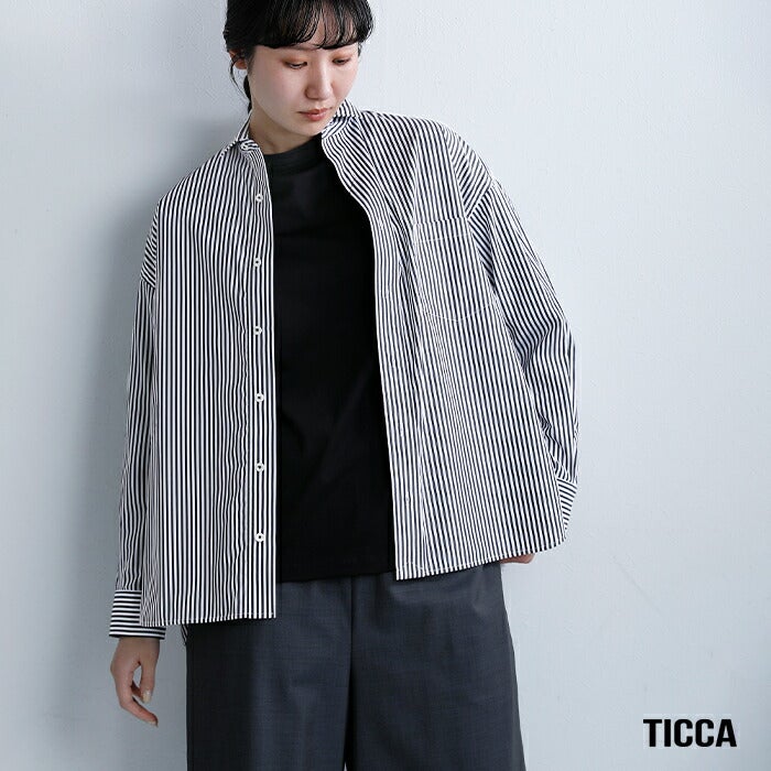 ticca ティッカ　スクエアビック　シャツ　新品未使用品 TICCA ティッカ コットン スクエア ビッグ シャツ tbfs-001 レディース