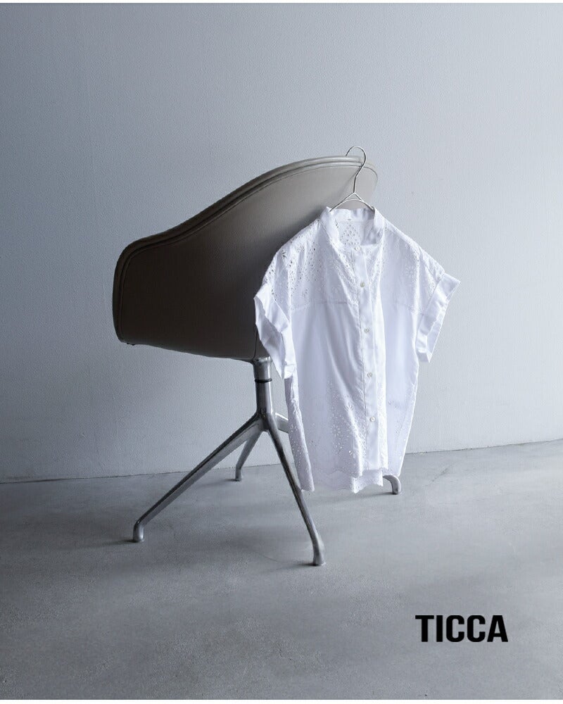 20%OFF】TICCA ティッカ コットン レース フレンチ シャツ tbfs-121