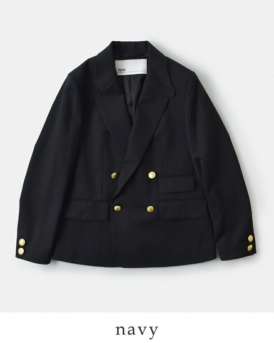 TICCA ティッカ ウール ダブル ジャケット tbfs-151 レディース 2026ss
