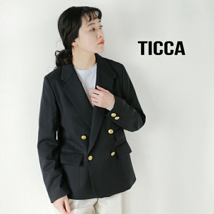 TICCA ティッカ ウール ダブル ジャケット tbfs-151 レディース 2026ss