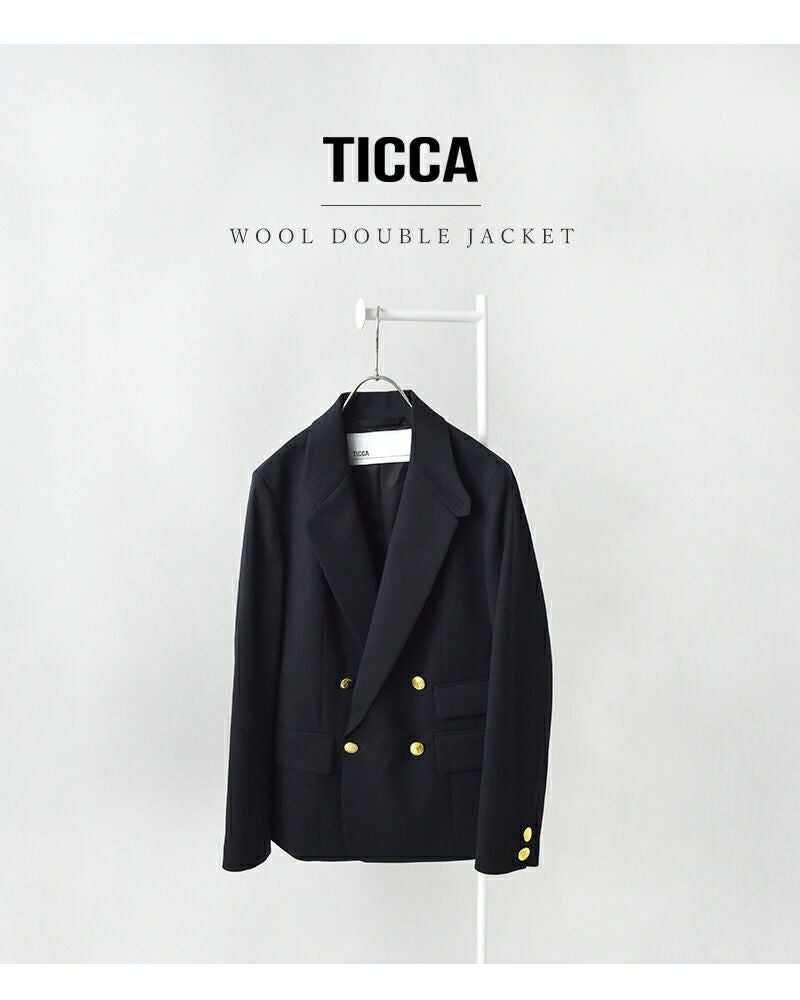 TICCA ティッカ ウール ダブル ジャケット tbfs-151 レディース 2026ss