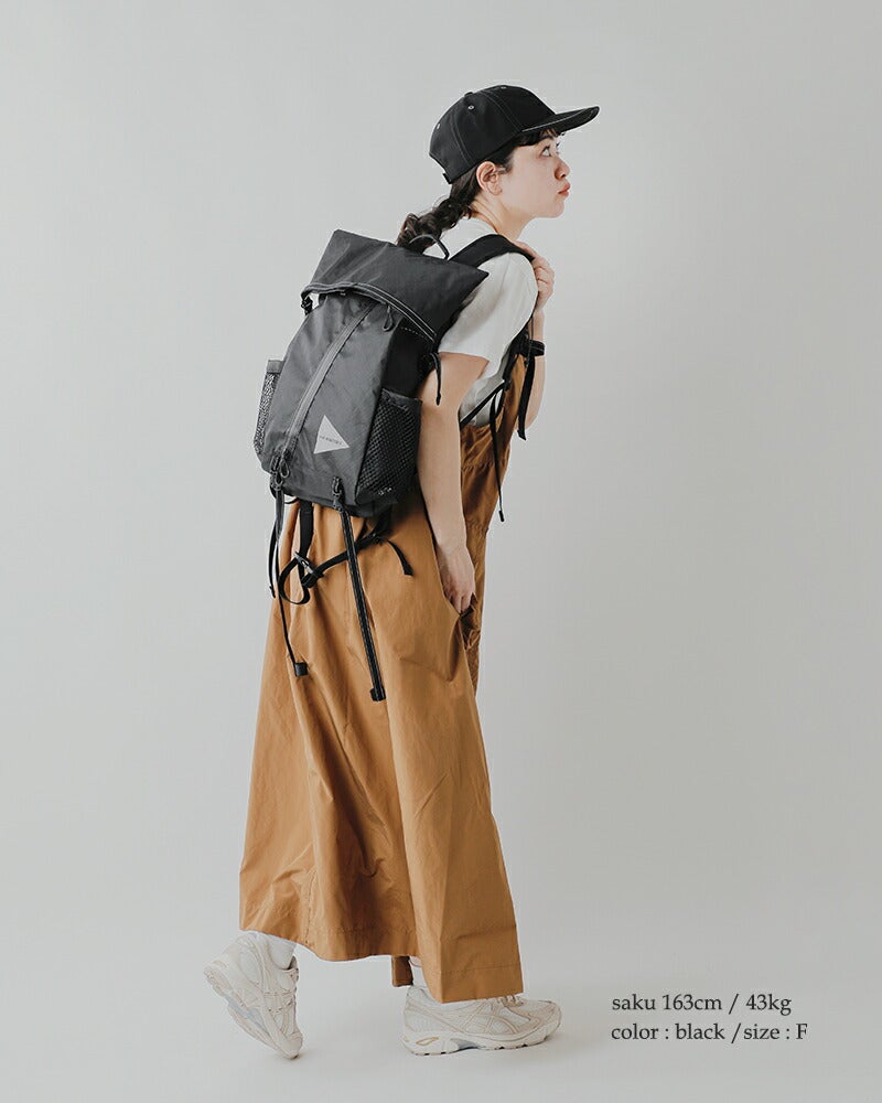 and wander アンドワンダー 撥水 6パネル キャップ PE/CO cap 574