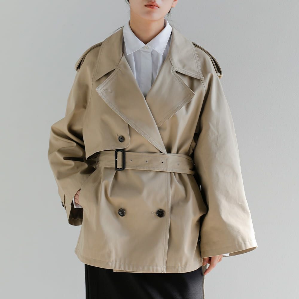 CLANE クラネ オーバー ショート トレンチ コート 10101-0023