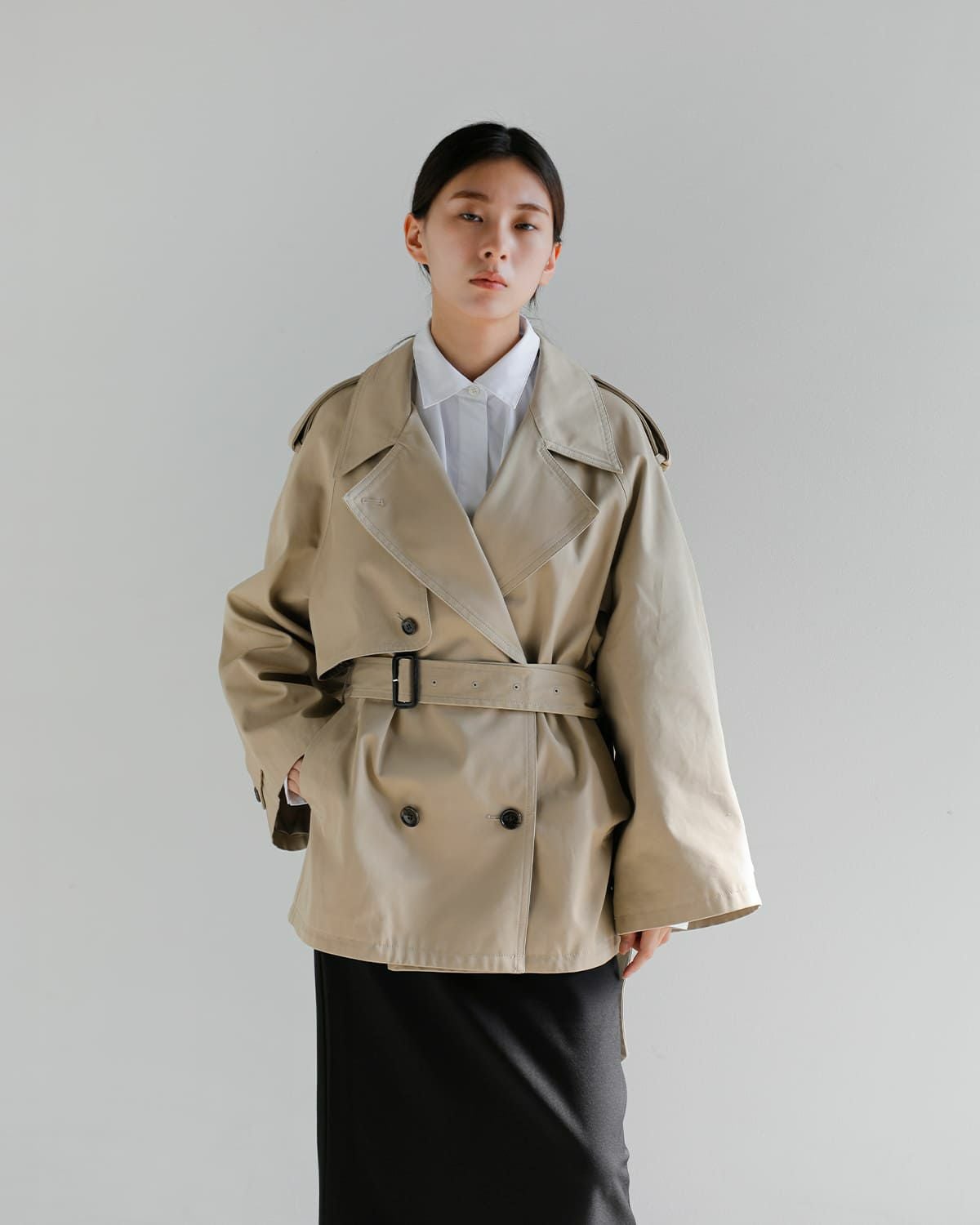 CLANE クラネ オーバー ショート トレンチ コート 10101-0023