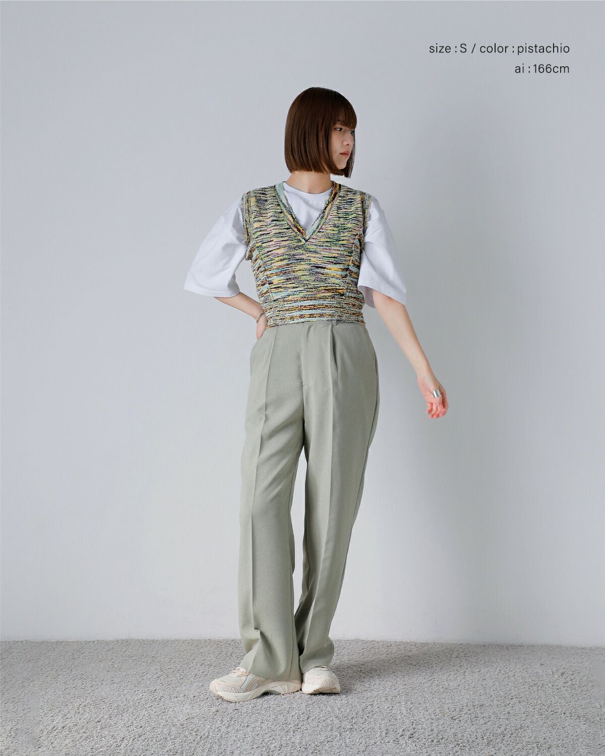 とんがりパフtops Manon  グレー MANON（マノン） ノースリーブ ベストブラウス レディース 国内正規品