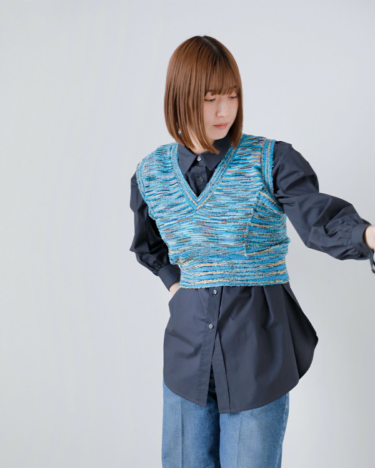 60%OFF】JUN MIKAMI ジュンミカミ コンフェッティヤーン ベスト jm