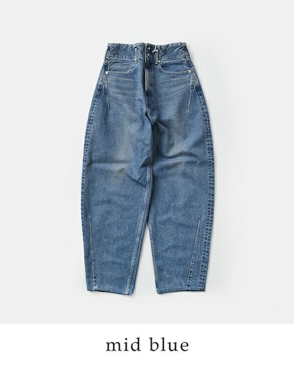 TANAKA タナカ コットン テーパード デニム スーパーハイライズ