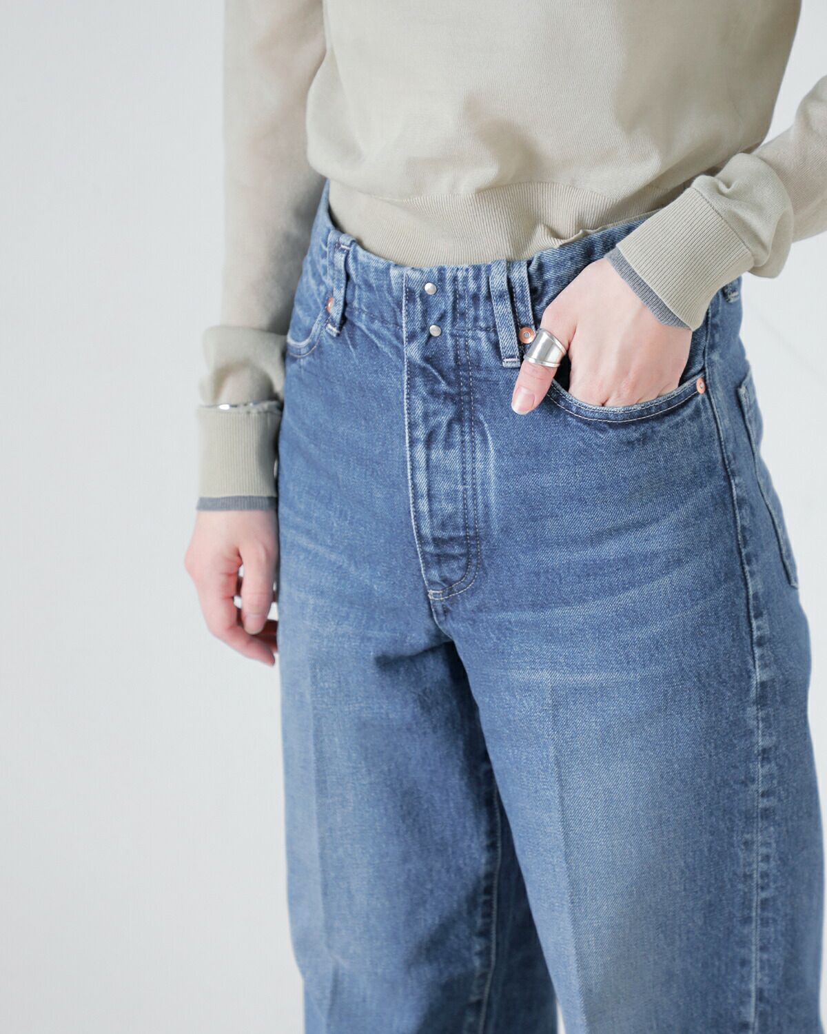 60%OFF】TANAKA タナカ コットン セルビッチ デニム ハイライズ