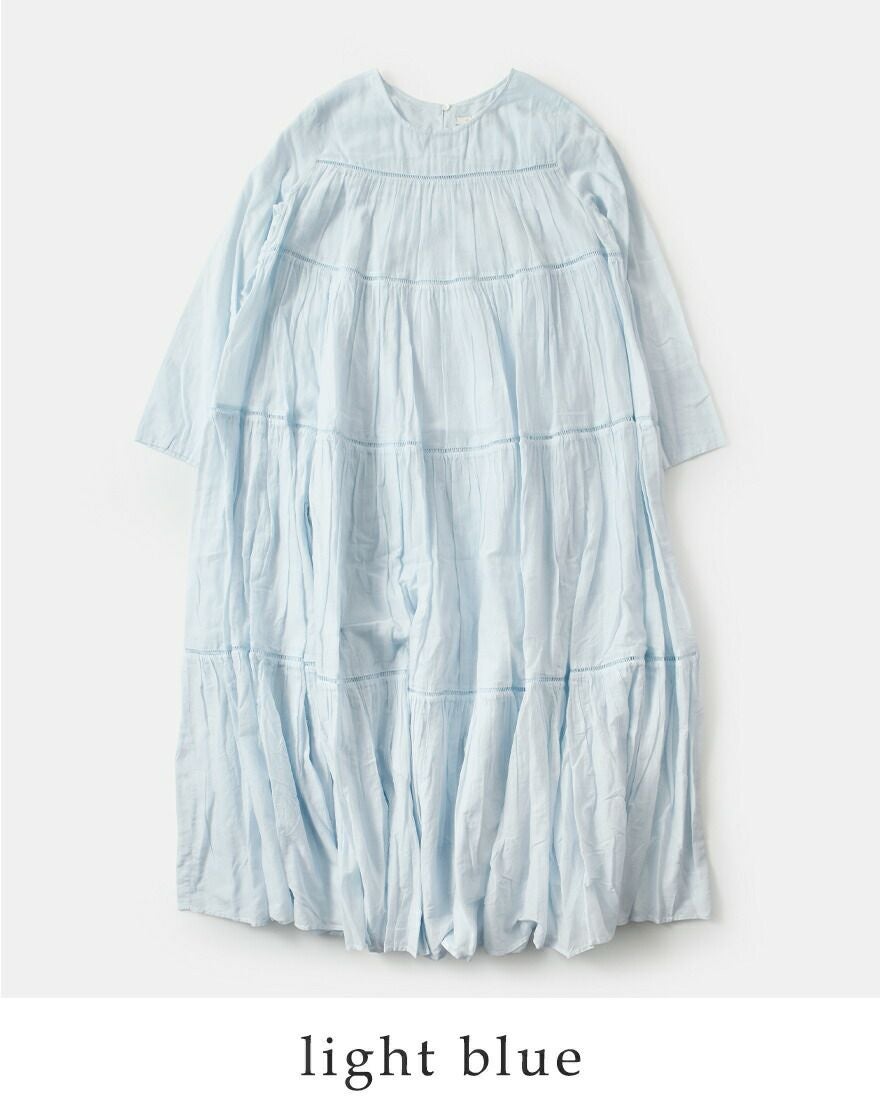 ne Quittez pas ヌキテパ コットンボイル ティアード マキシ ドレス