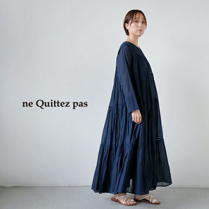 クーポン対象】ne Quittez pas ヌキテパ コットンボイル ティアード クーポン対象】ne Quittez pas ヌキテパ コットンボイル ティアード