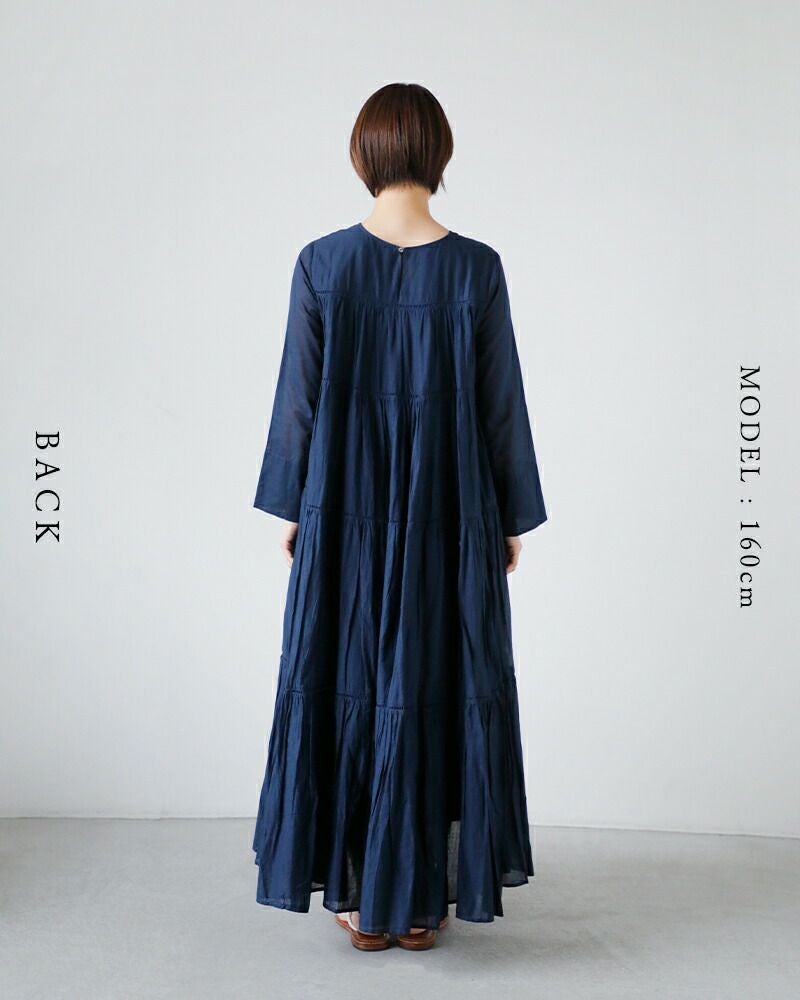 ne Quittez pas ヌキテパ コットンボイル ティアード マキシ ドレス