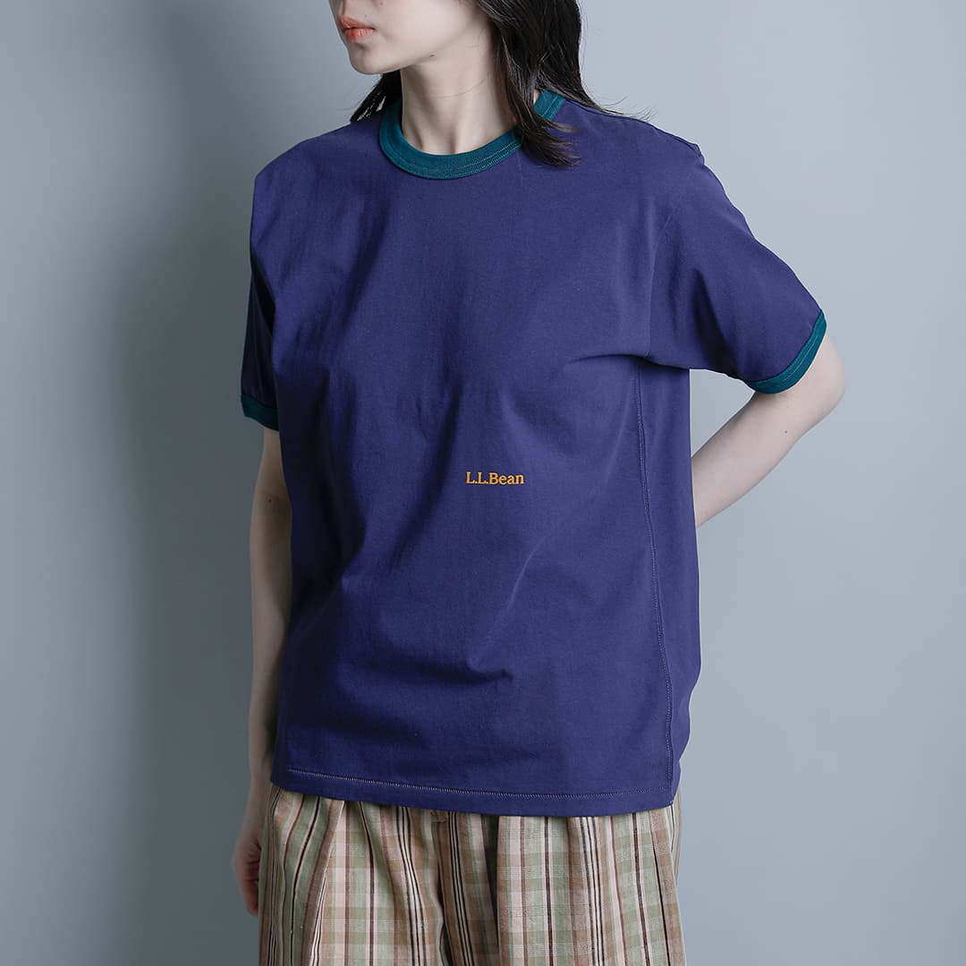 30%OFF】L.L.Bean エルエルビーン コットン モリル 半袖 リンガー T