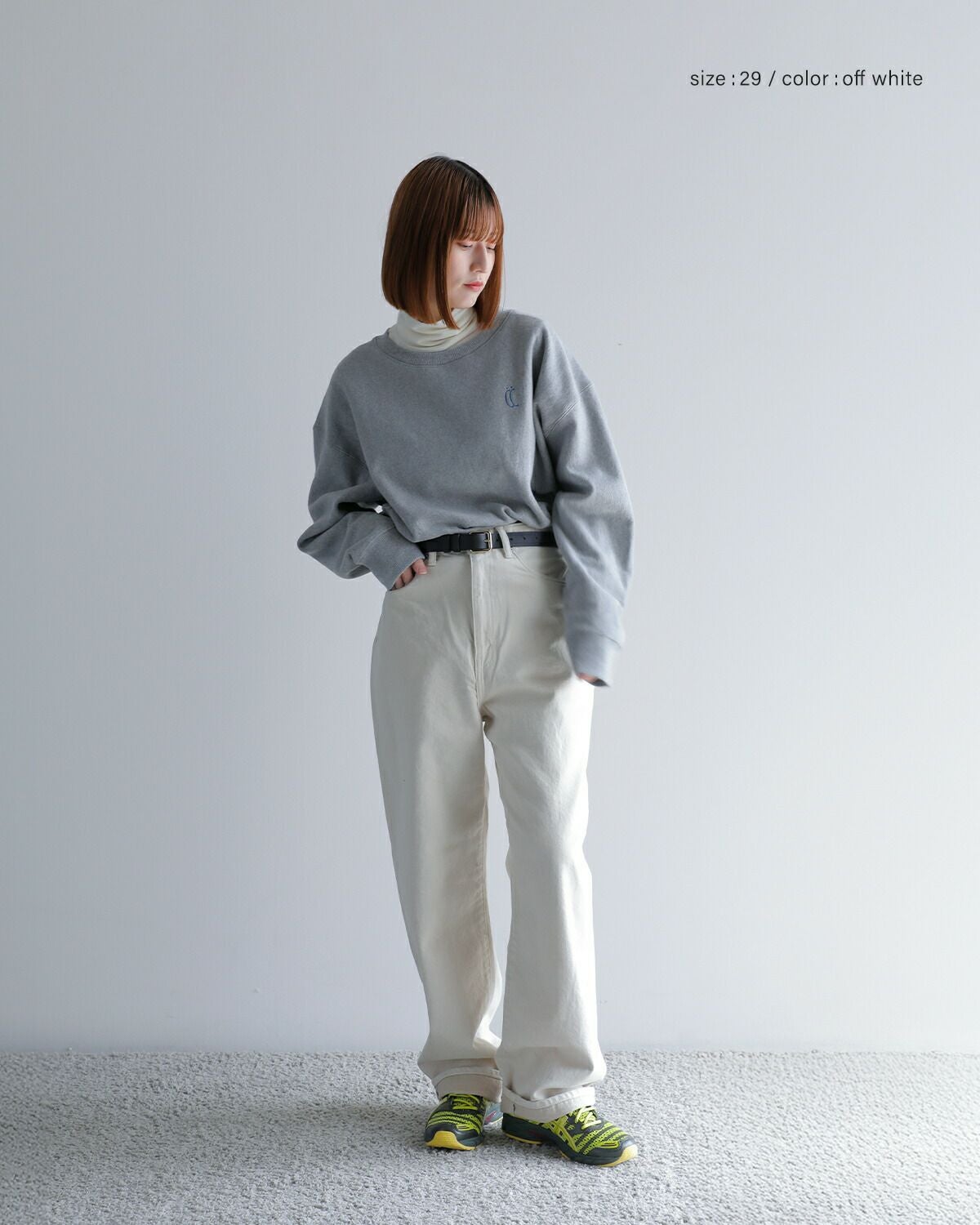 40%OFF】KURO クロ ハイウエスト ワイド テーパード デニム パンツ